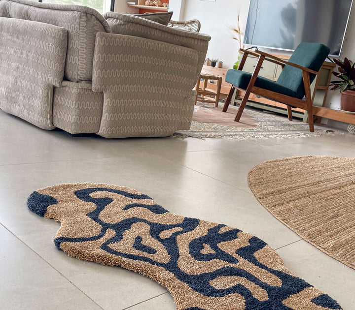 Blue Leopard Rug