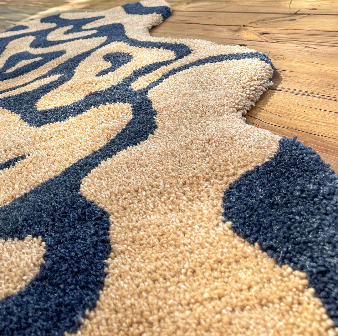 Blue Leopard Rug