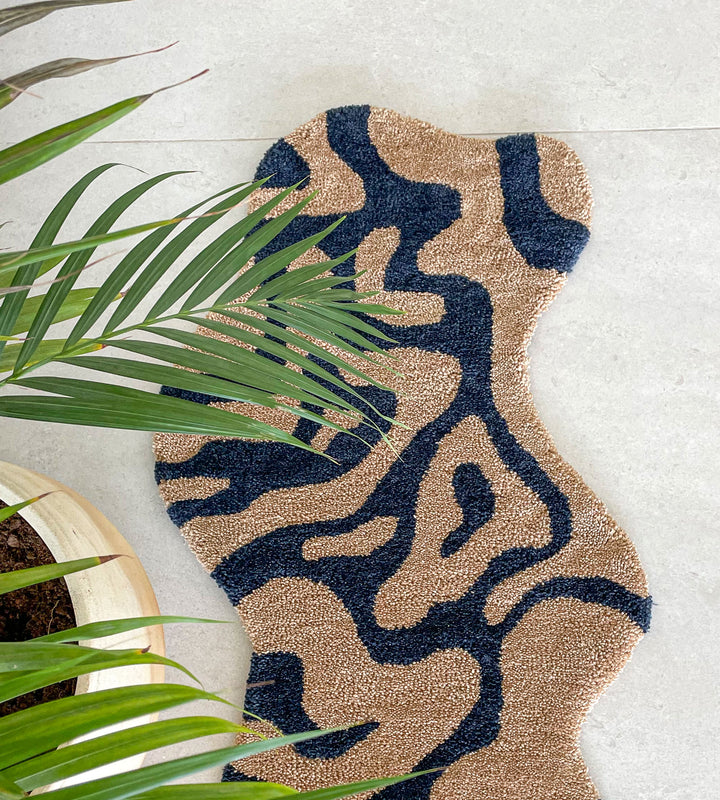 Blue Leopard Rug