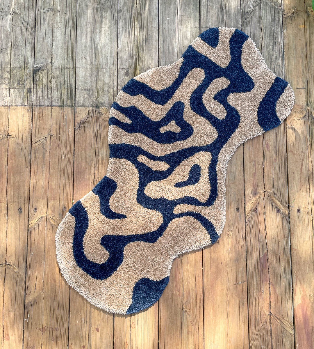 Blue Leopard Rug